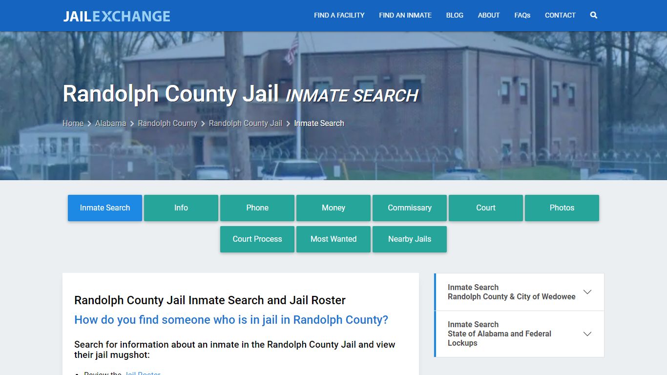 Inmate Search: Roster & Mugshots - Randolph County Jail, AL